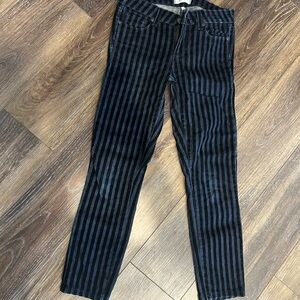 PAIGE Velvet Striped Denim Jeans